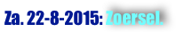 Za. 22-8-2015: Zoersel.