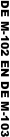 DE M-102 EN DE M-103
