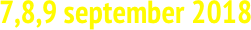 7,8,9 september 2018