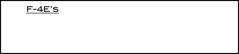 Twee F-4E’s zijn juist vanaf Camp New Amsterdam 
vertrokken voor een nieuwe missie.   In de verte 
zien we enkele decoys in de vorm van ‘n paar af-
gedankte KLu. F-84F “Thunderstreaks”.
