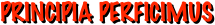 PRINCIPIA PERFICIMUS